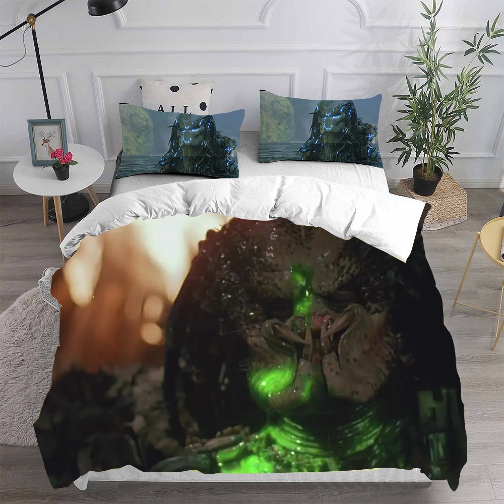 Predator Decorative Bedding Sets For Fan, Halloween, Christmas, Thanksgiving