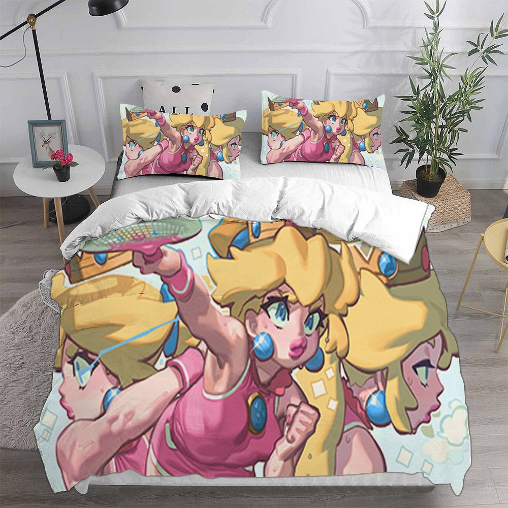 Princess Peach Bedding Sets Duvet Cover, Flatsheet, Pillowcases For Every Bedroom