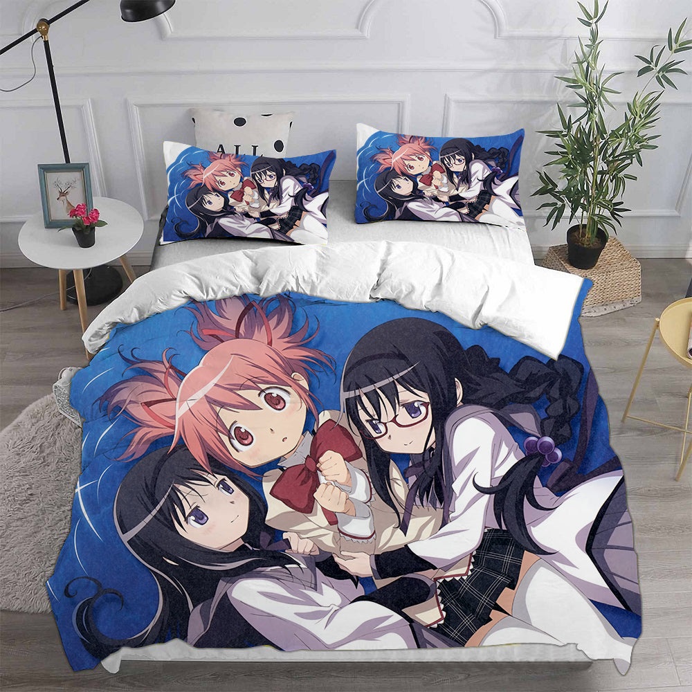 Puella Magi Madoka Magica Bedding Sets Duvet Cover, Flatsheet, Pillowcases For Every Bedroom