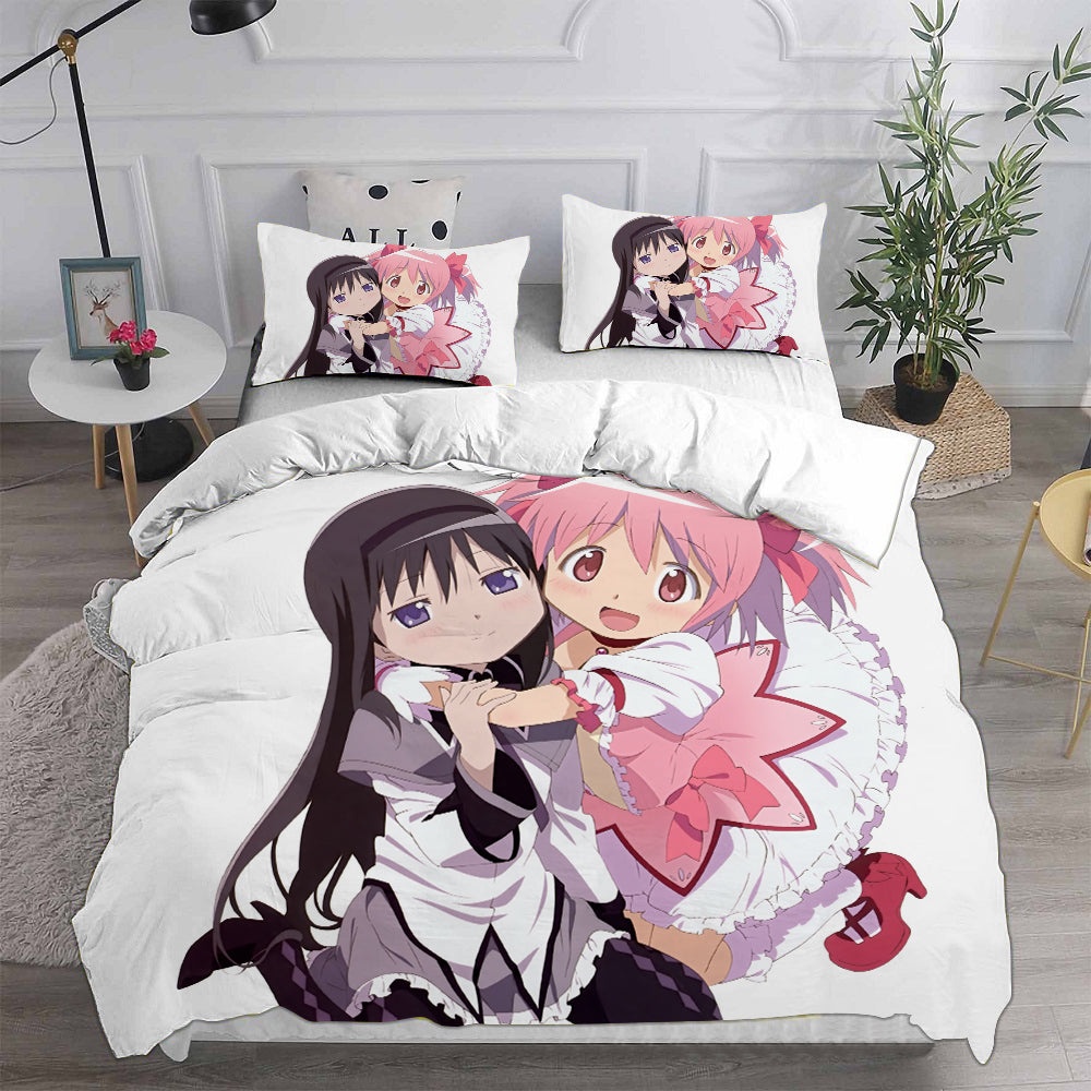 Puella Magi Madoka Magica Bedding Sets Gift For Christmas, Halloween, Black Friday