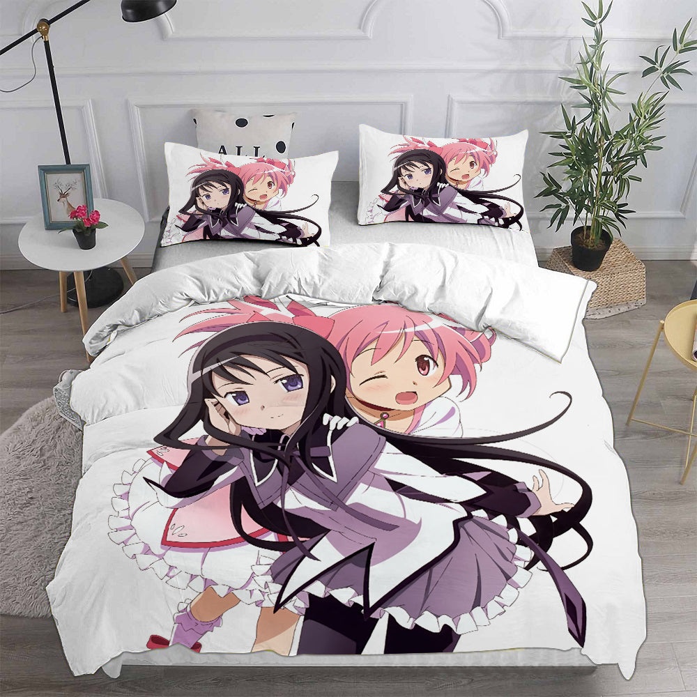 Puella Magi Madoka Magica Bedding Sets Gift For Fathers Day, Halloween, Christmas