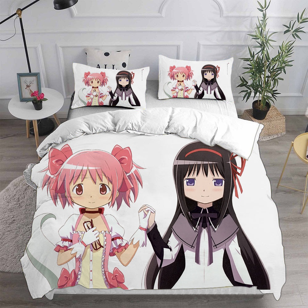 Puella Magi Madoka Magica Bedding Sets Duvet Cover, Flatsheet, Pillowcase For Your Lover