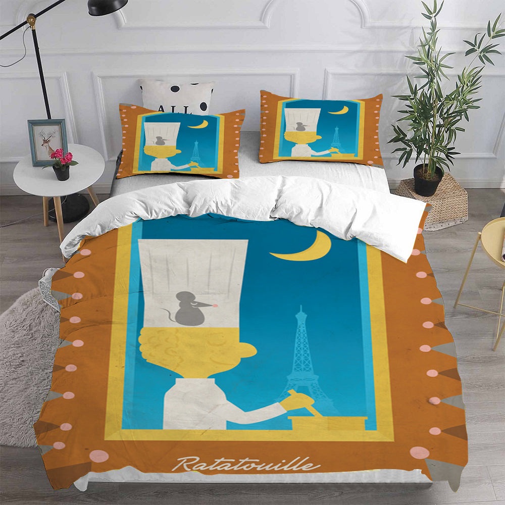 Ratatouille Bedding Sets Duvet Cover, Flatsheet, Pillowcase For Your Lover