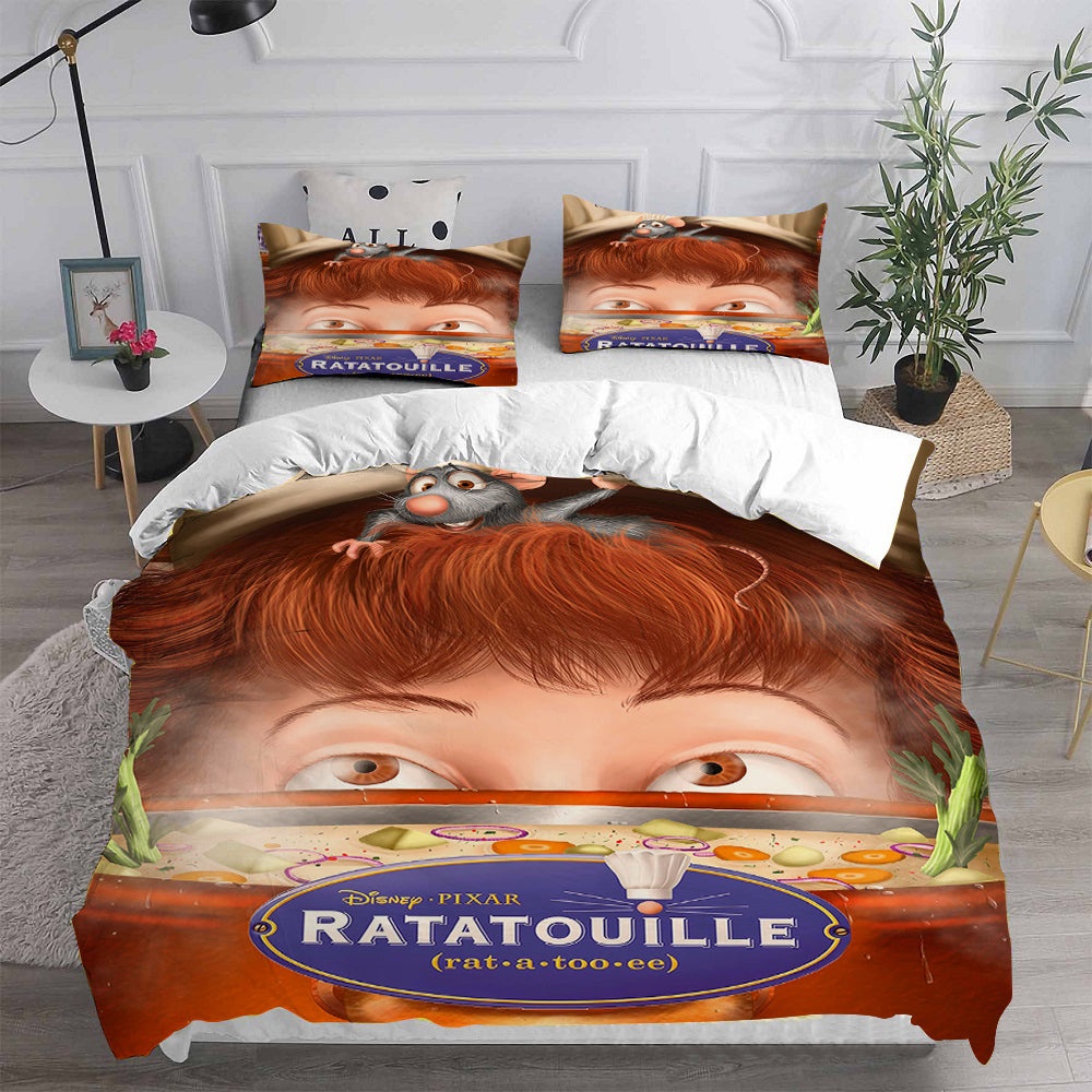 Ratatouille Bedding Sets Duvet Cover, Flatsheet, Pillowcases Perfect Gift For Fans