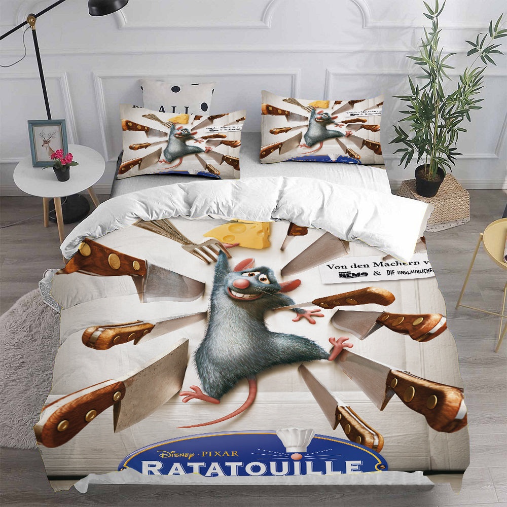Ratatouille Bedding Sets Gift For Birthday, Halloween, Christmas, Thanksgiving
