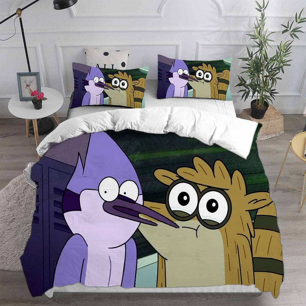 Regular Show Helltaker Bedding Sets Gift For Christmas, Birthday, Thanksgiving