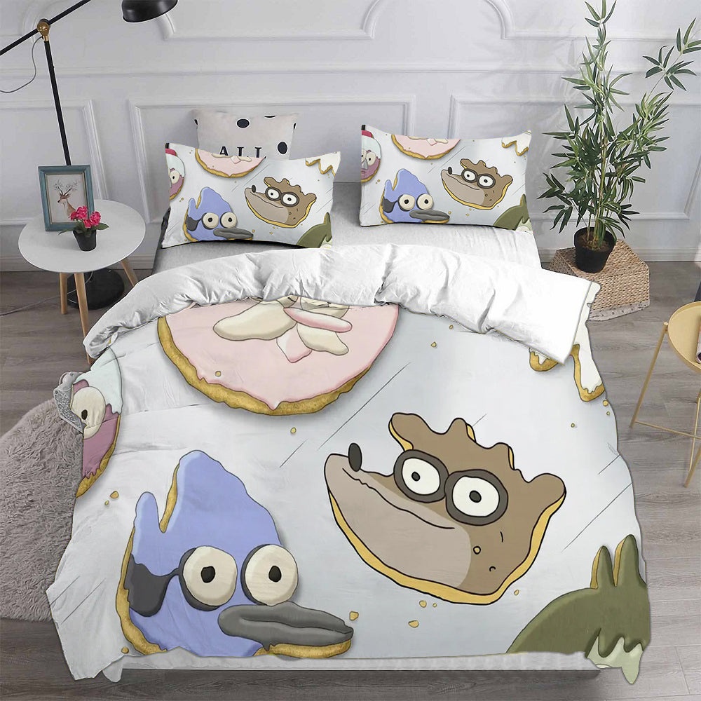 Regular Show Helltaker Bedding Sets Gift For Birthday, Halloween, Christmas, Thanksgiving