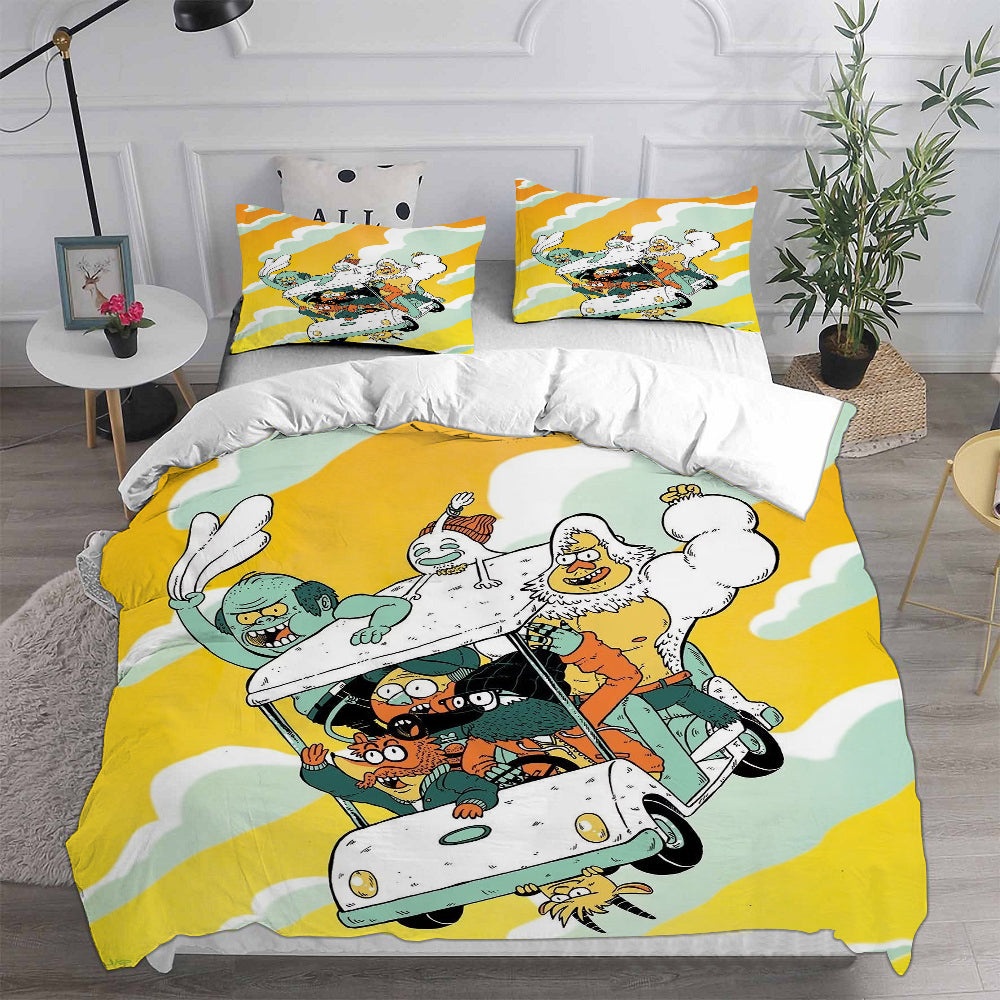 Regular Show Helltaker Bedding Sets Gift For Christmas, Thanksgiving, Halloween