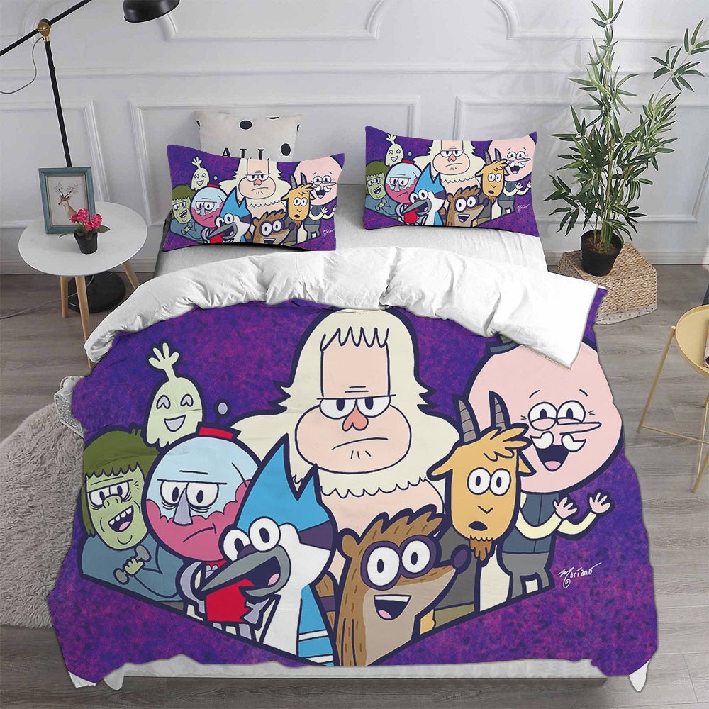 Regular Show Helltaker Bedding Sets Gift For Wife, Husband, Besties