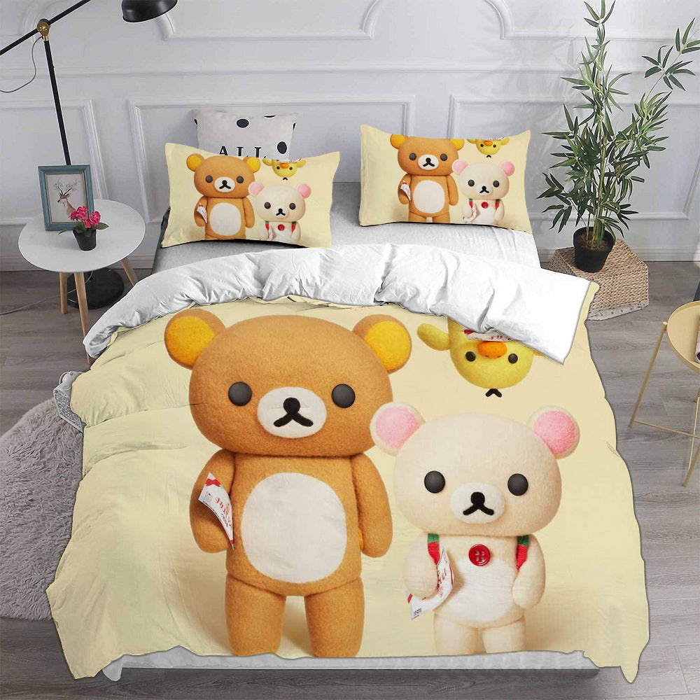 Rilakkumas Theme Park Adventure Bedding Sets Gift For Christmas, Birthday, Thanksgiving