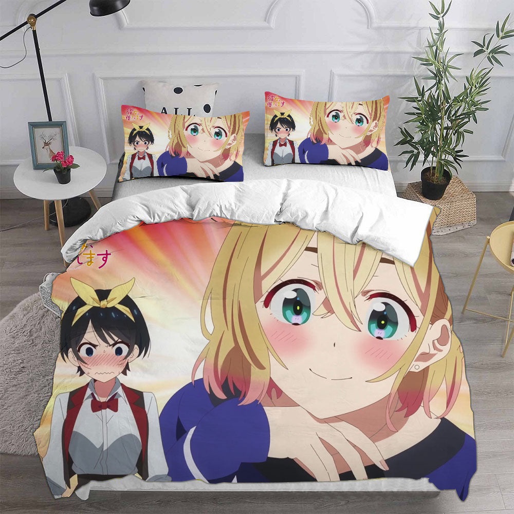 Rent A Girlfriend Season 2 Bedding Sets Gift For Christmas, Halloween, Black Friday