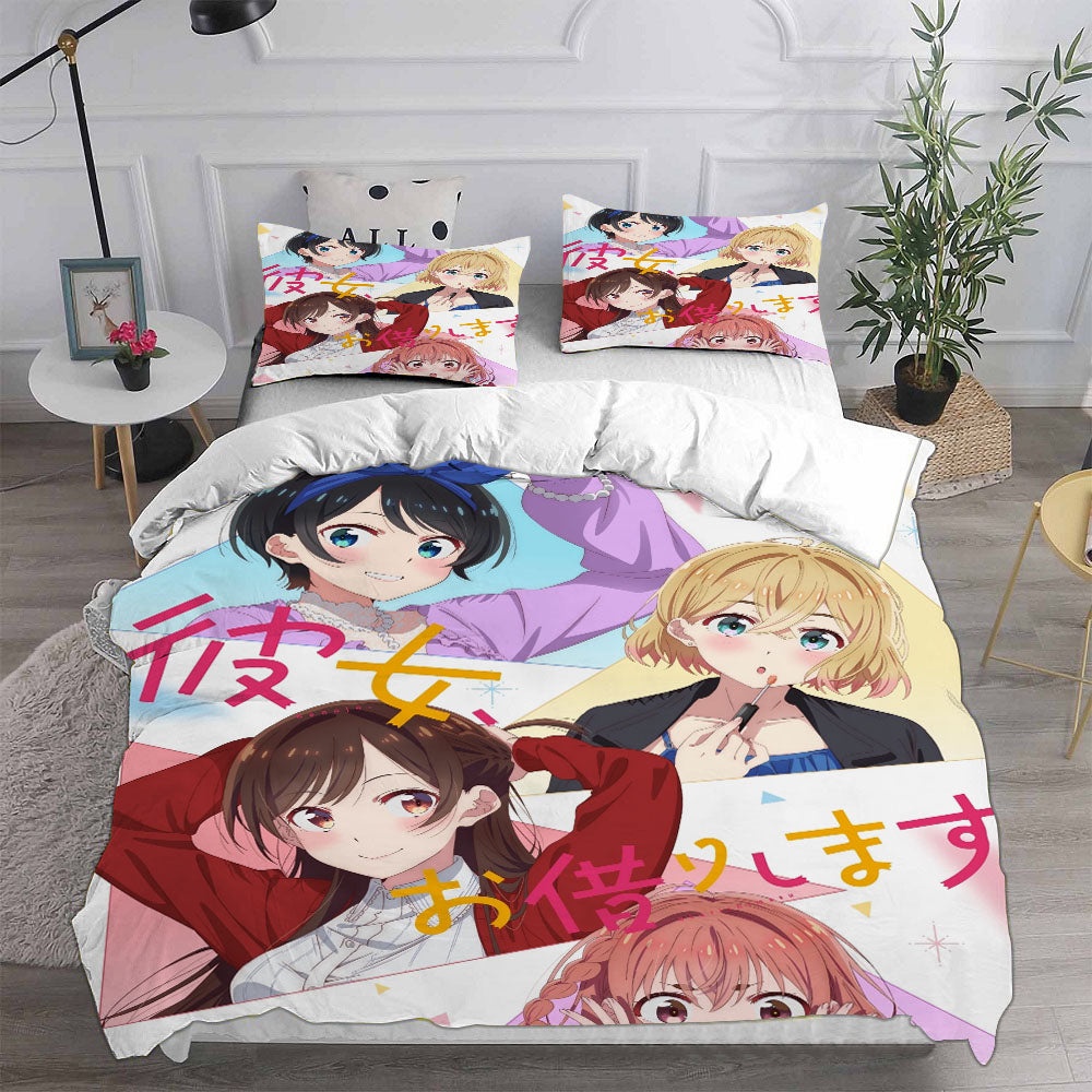 Rent A Girlfriend Season 2 Bedding Sets Duvet Cover, Flatsheet, Pillowcases For Every Bedroom