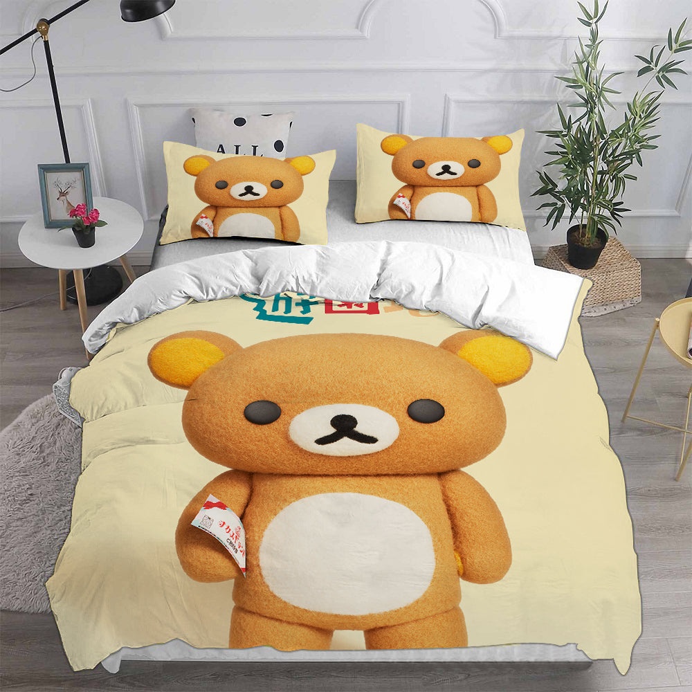 Rilakkumas Theme Park Adventure Bedding Sets Gift For Christmas, Thanksgiving, Halloween