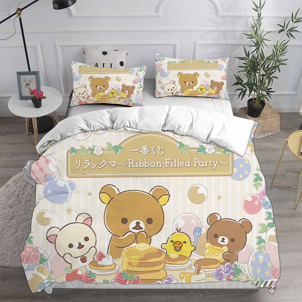 Rilakkumas Theme Park Adventure Bedding Sets Gifts For Family Members On Christmas, Black Friday