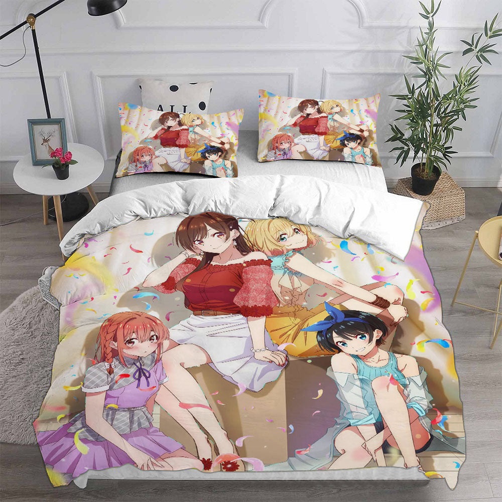 Rent A Girlfriend Season 2 Bedding Sets Gift For Halloween, Thanksgiving, Christmas