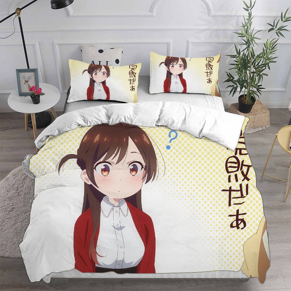 Rent A Girlfriend Season 2 Bedding Sets Gift For Birthday, Halloween, Christmas, Thanksgiving