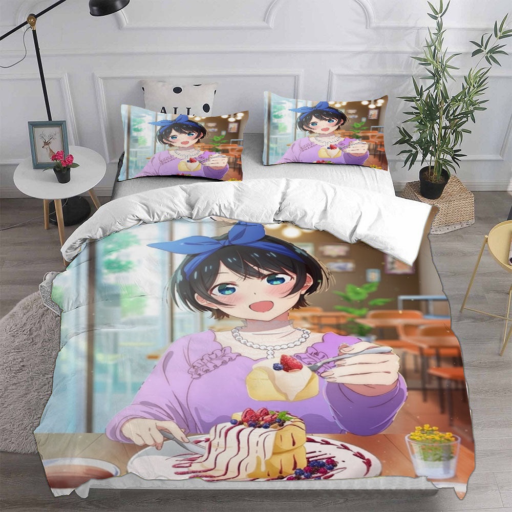 Rent A Girlfriend Season 2 Bedding Sets Gift For Fathers Day, Halloween, Christmas