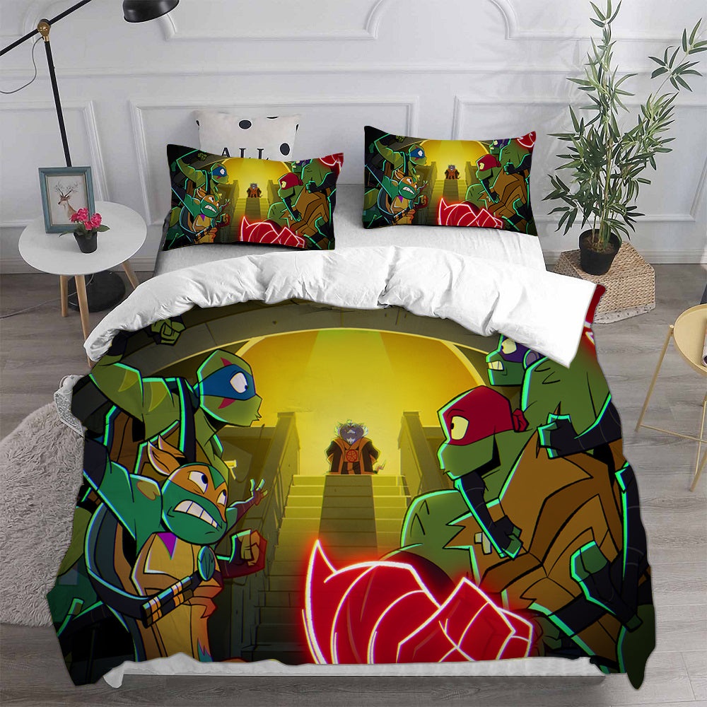 Rise of the Teenage Mutant Ninja Turtles Bedding Sets Gift For Christmas, Thanksgiving, Halloween