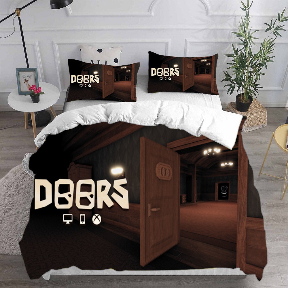 Roblox Doors Bedding Sets Gift For Christmas, Halloween, Black Friday