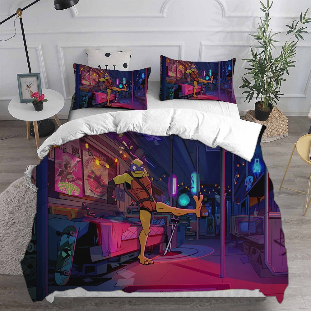 Rise of the Teenage Mutant Ninja Turtles Bedding Sets Gift For Halloween, Thanksgiving, Christmas