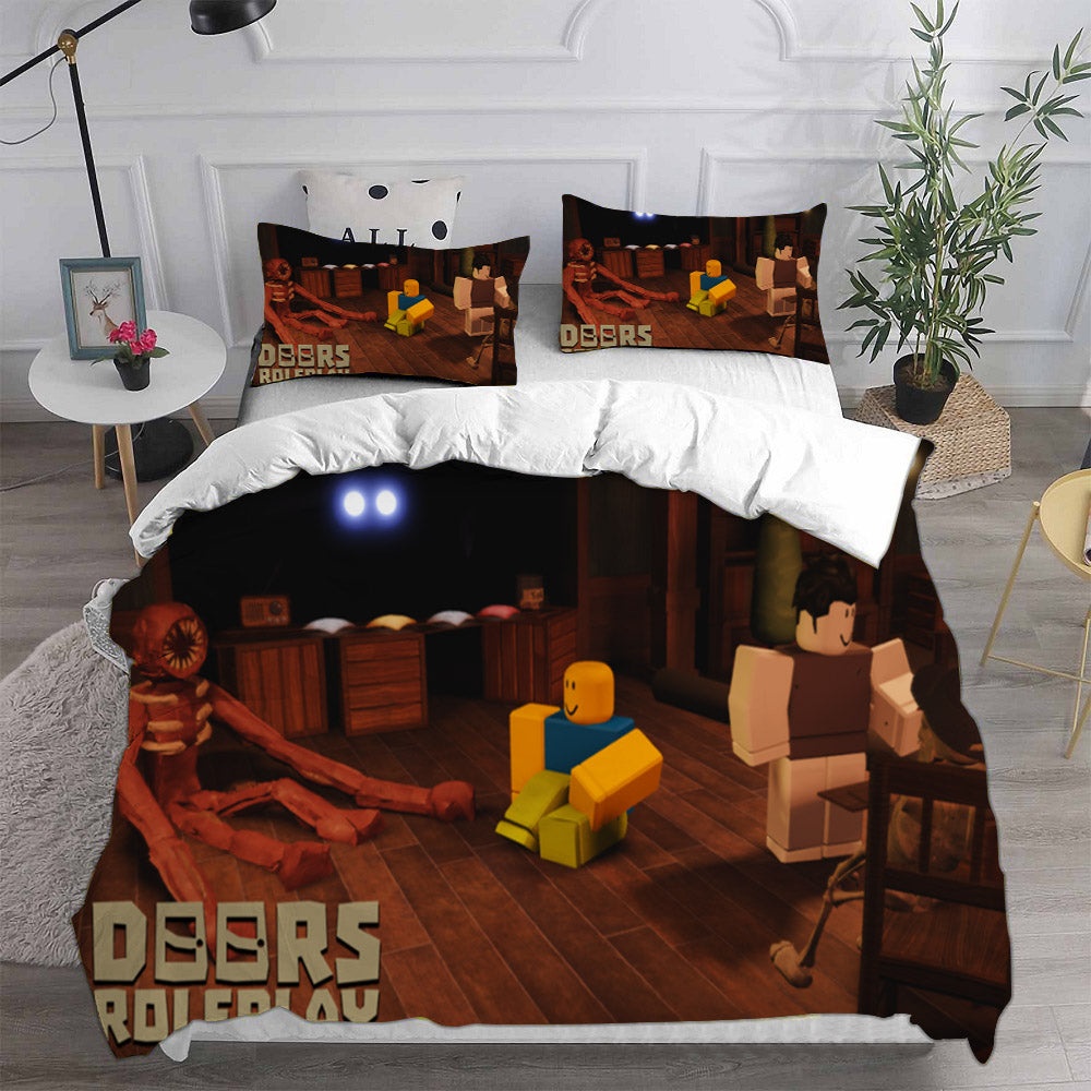 Roblox Doors Bedding Sets Gift For Birthday, Halloween, Christmas, Thanksgiving
