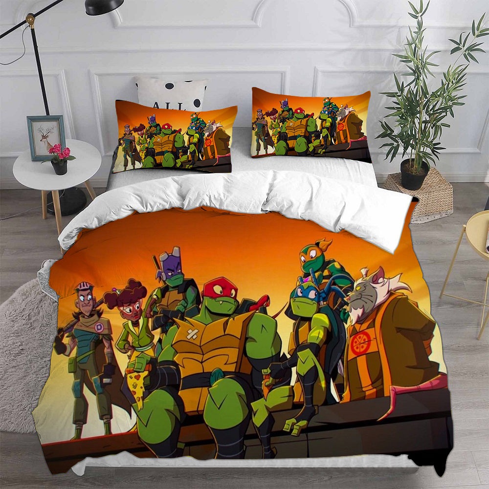 Rise of the Teenage Mutant Ninja Turtles Bedding Sets Gift For Christmas, Birthday, Thanksgiving