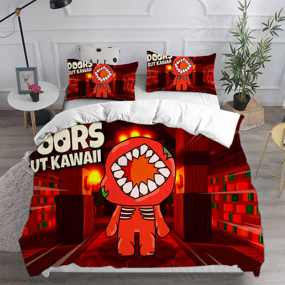 Roblox Doors Bedding Sets Gift For Fathers Day, Halloween, Christmas