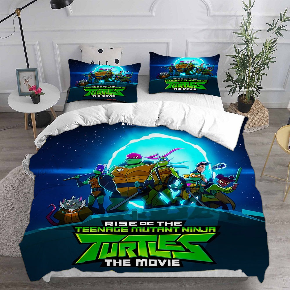 Rise of the Teenage Mutant Ninja Turtles Decorative Bedding Sets For Fan, Halloween, Christmas, Thanksgiving