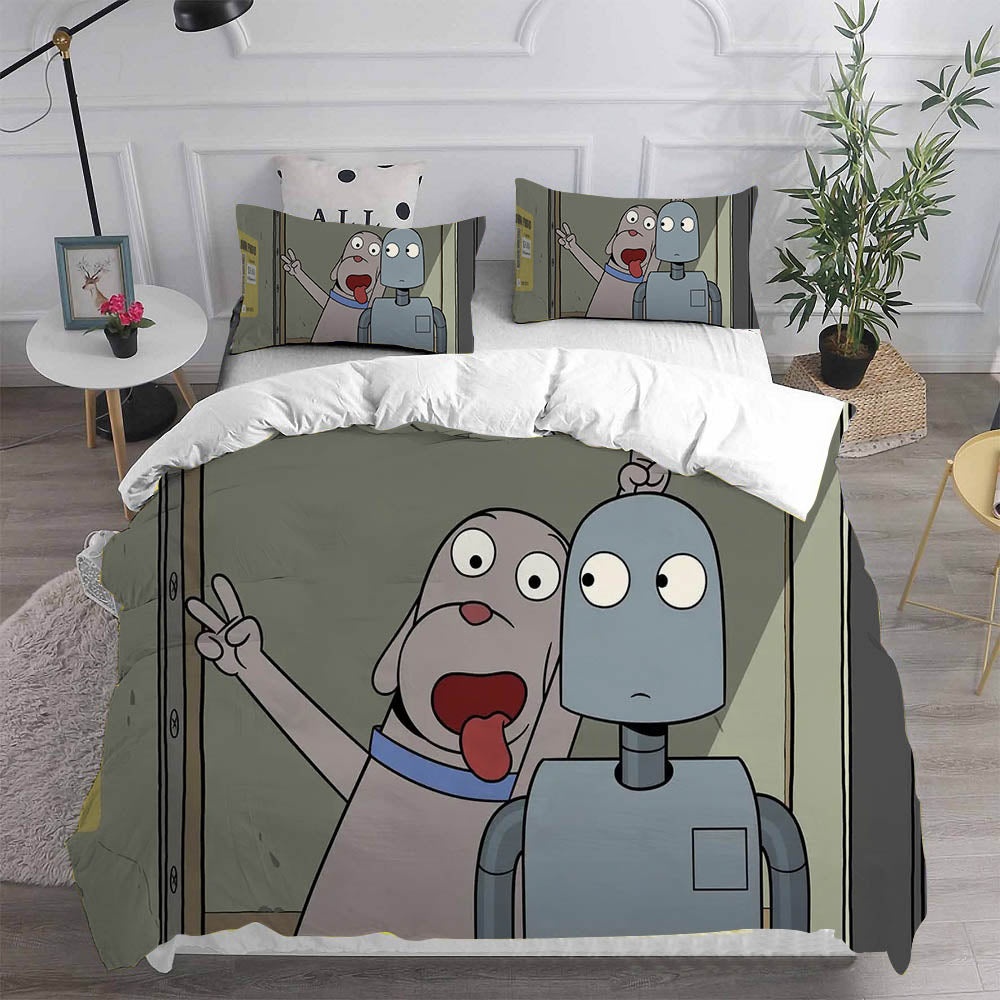 Robot Dreams Bedding Sets Gift For Christmas, Thanksgiving, Halloween