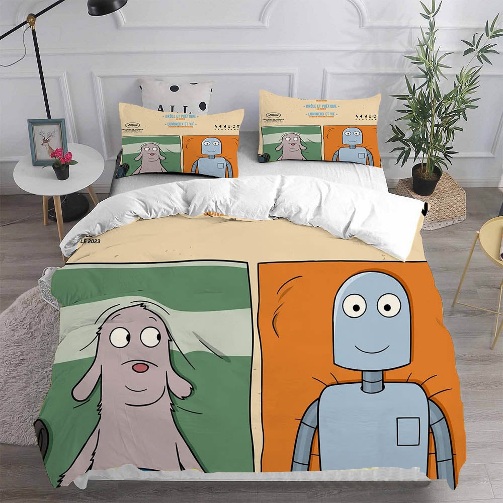 Robot Dreams Bedding Sets Gift For Christmas, Birthday, Thanksgiving