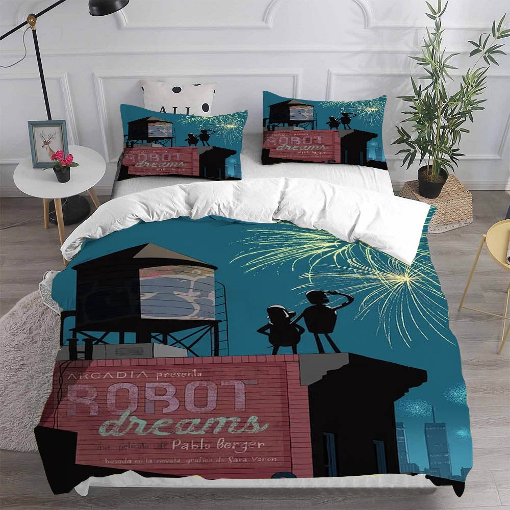 Robot Dreams Bedding Sets Gift For Fathers Day, Halloween, Christmas