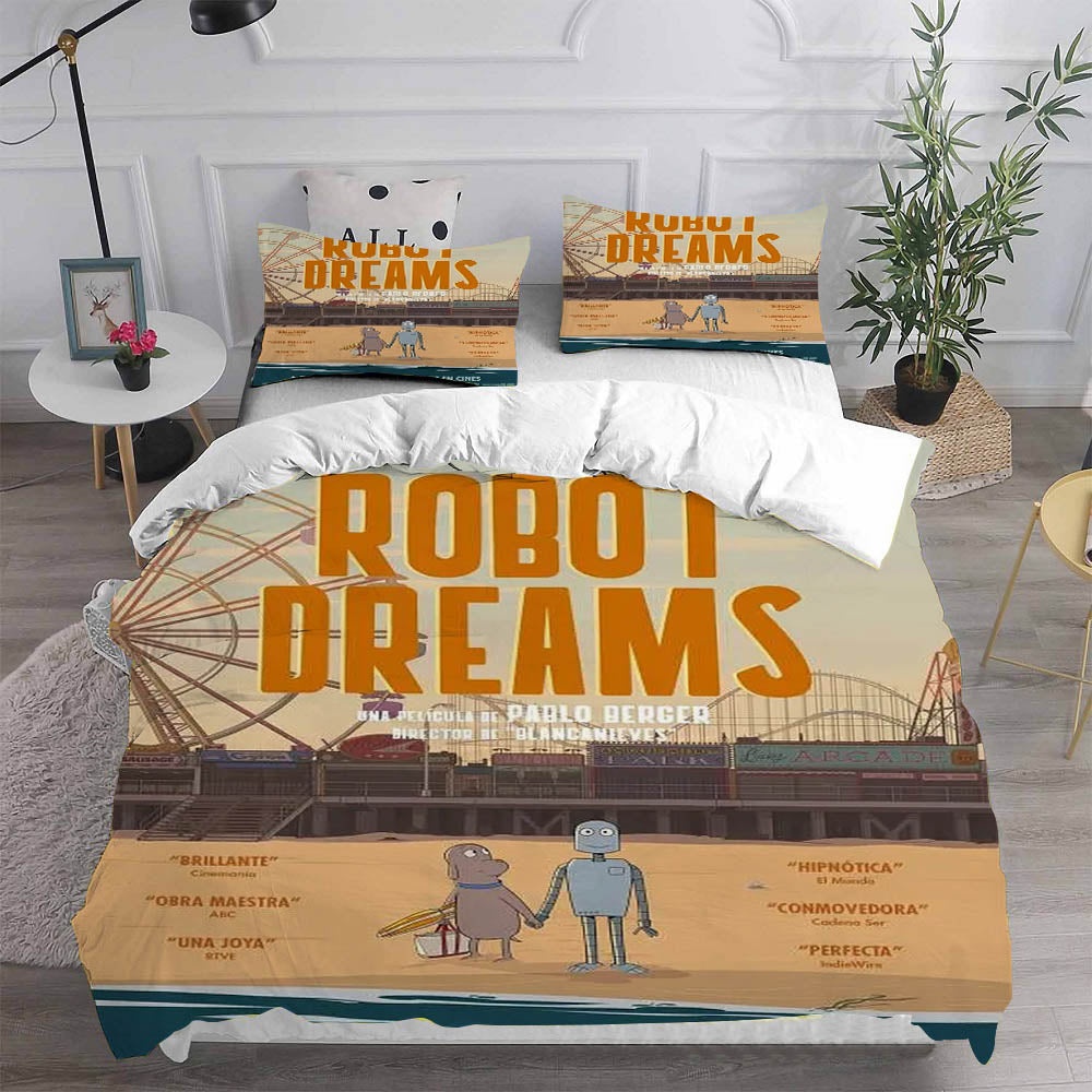 Robot Dreams Bedding Sets Duvet Cover, Flatsheet, Pillowcase For Your Lover