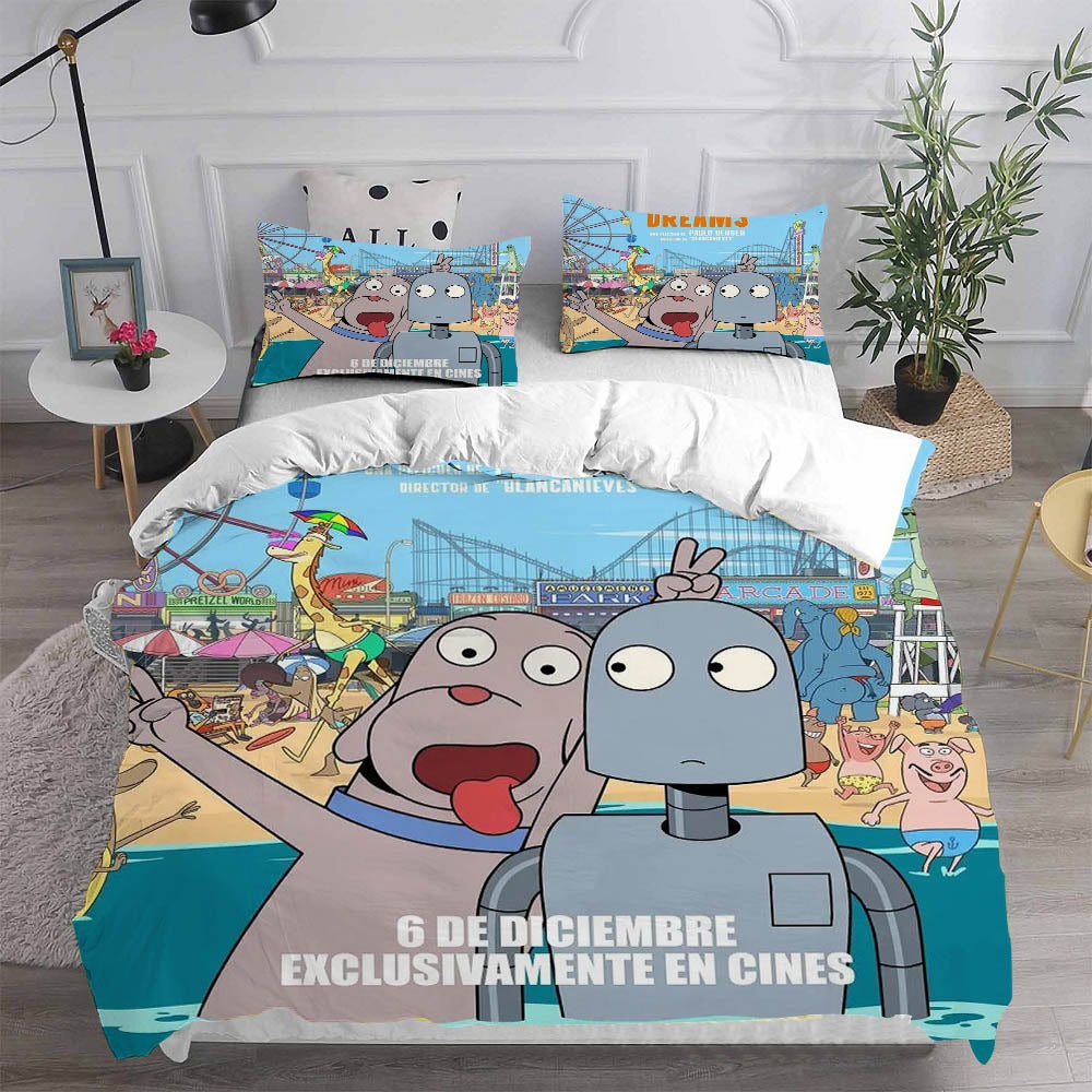 Robot Dreams Bedding Sets Gift For Wife, Husband, Besties
