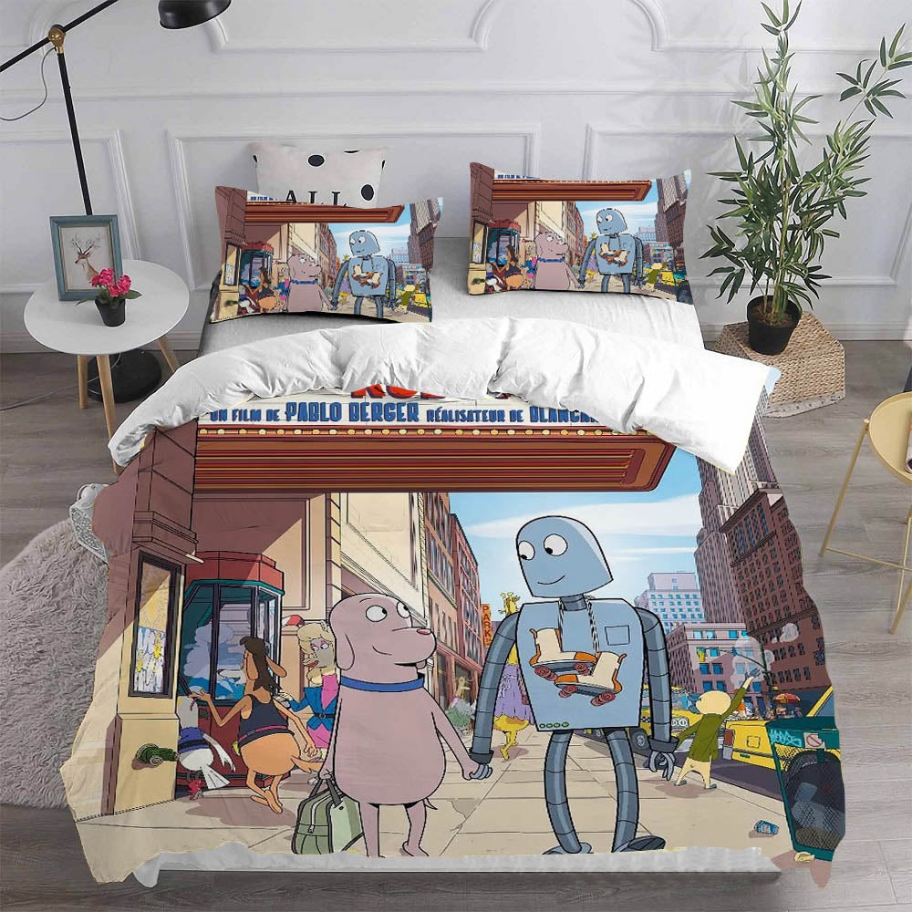Robot Dreams Bedding Sets Gifts For Family Members On Christmas, Black Friday