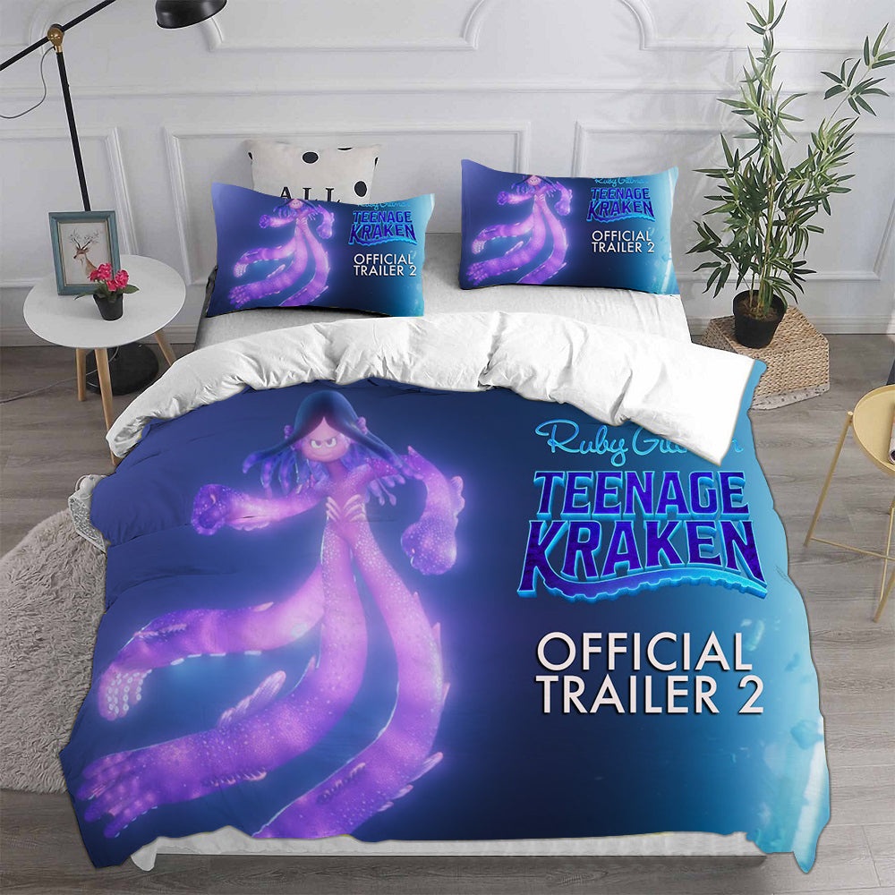 Ruby Gillman, Teenage Kraken Bedding Sets Gift For Halloween, Thanksgiving, Christmas