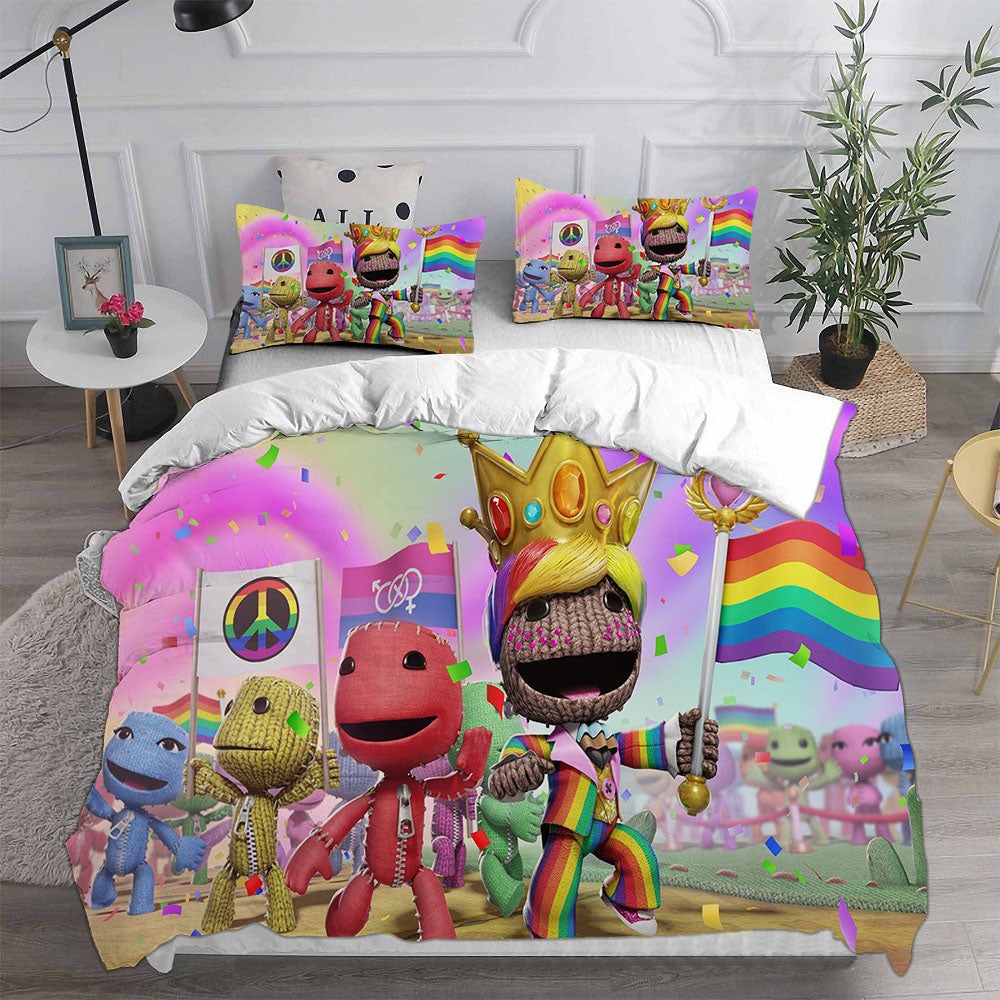 Sackboy A Big Adventure Bedding Sets Duvet Cover, Flatsheet, Pillowcases Perfect Gift For Fans
