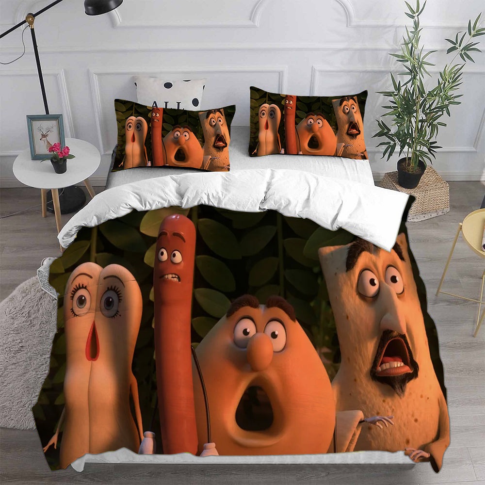 Sausage Man Bedding Sets Duvet Cover, Flatsheet, Pillowcase For Your Lover