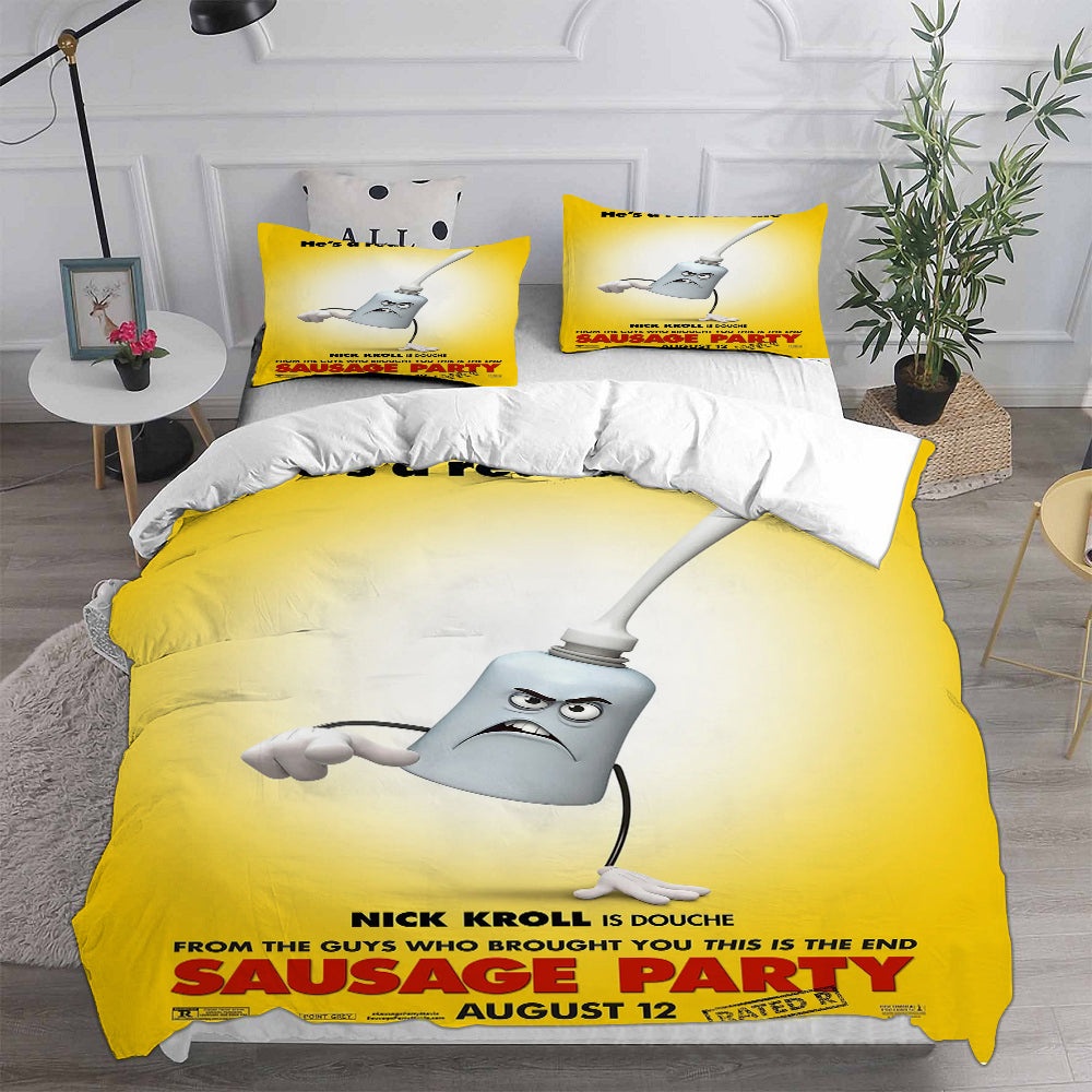 Sausage Man Bedding Sets Gift For Christmas, Halloween, Black Friday