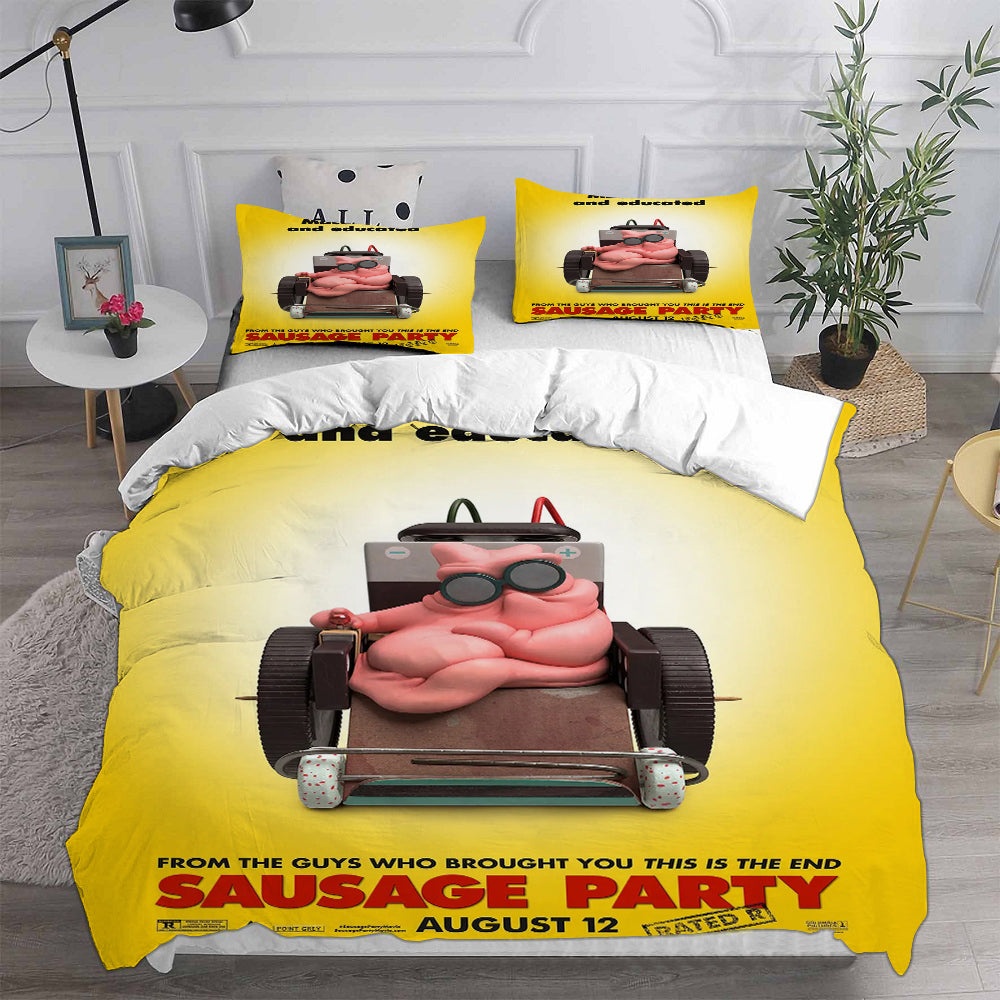 Sausage Man Bedding Sets Duvet Cover, Flatsheet, Pillowcases Perfect Gift For Fans