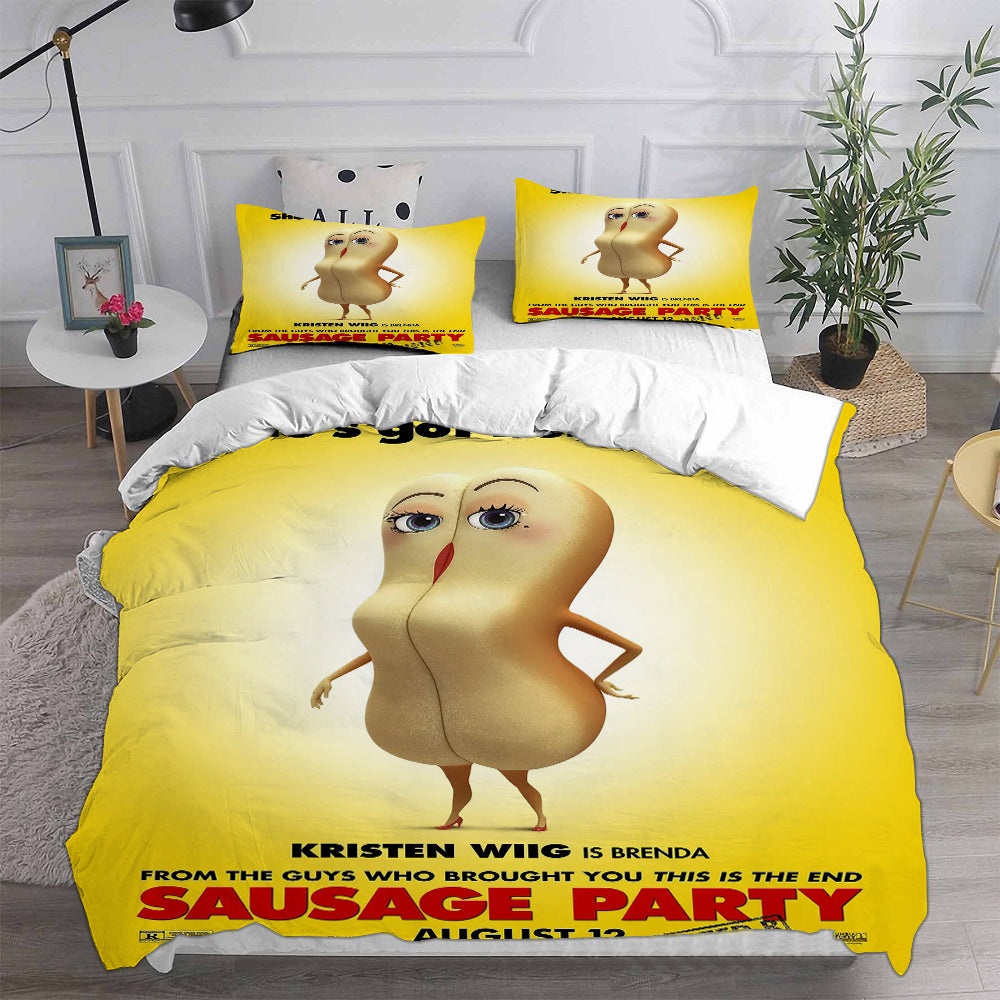 Sausage Man Bedding Sets Gift For Fathers Day, Halloween, Christmas