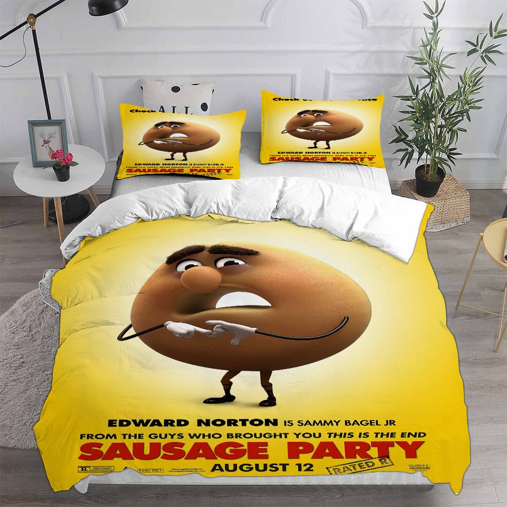Sausage Man Bedding Sets Gifts For Family Members On Christmas, Black Friday