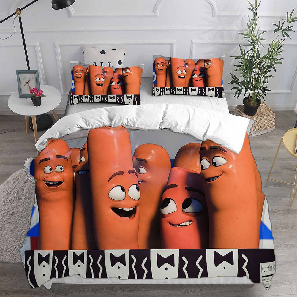 Sausage Man Bedding Sets Gift For Christmas, Birthday, Thanksgiving