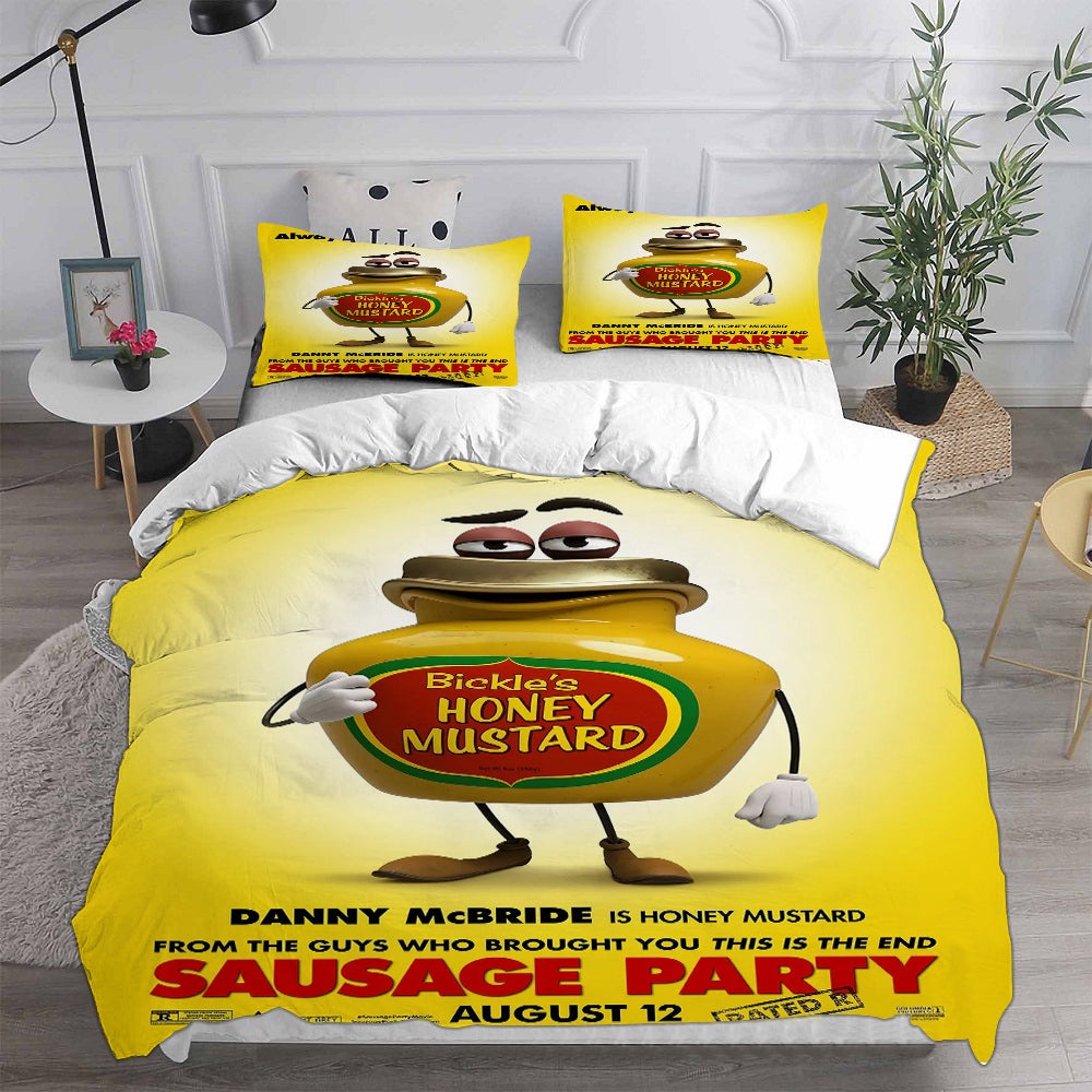 Sausage Man Bedding Sets Gift For Halloween, Thanksgiving, Christmas