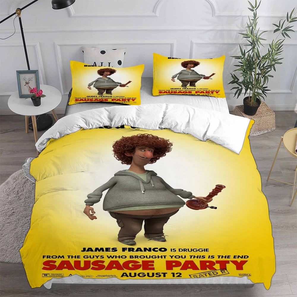 Sausage Man Decorative Bedding Sets For Fan, Halloween, Christmas, Thanksgiving