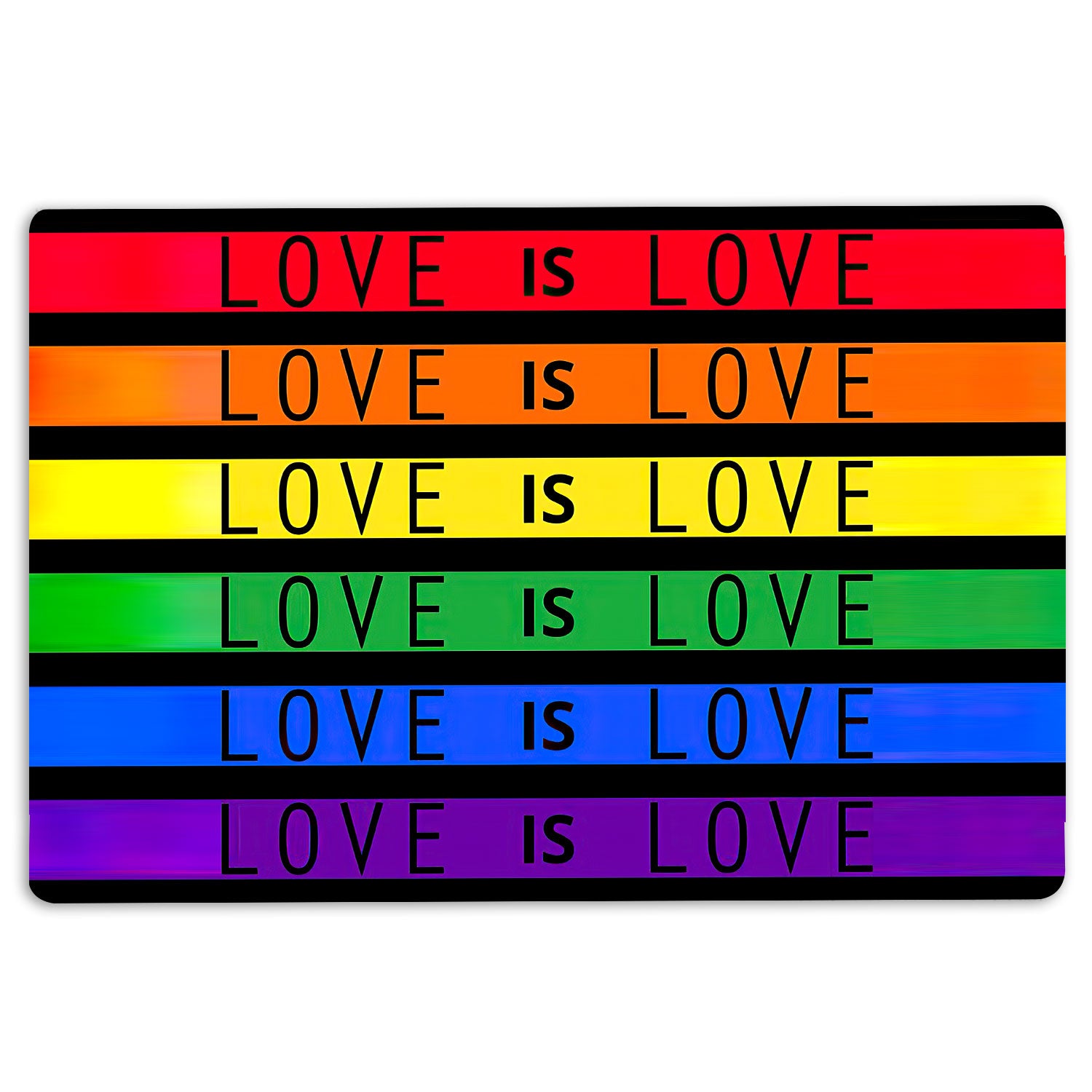 Lgbt Rubber Doormat, Lgbt Lgbtq Rainbow Flag Be Kind Pride Love Is Love Equality Welcome Doormat, Indoor Outdoor Door Mat, Home Decor