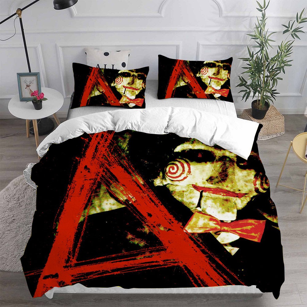 Saw Decorative Bedding Sets For Fan, Halloween, Christmas, Thanksgiving