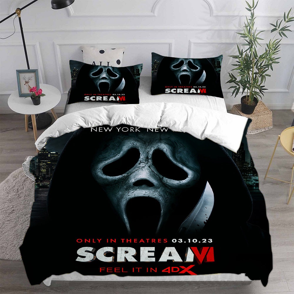 Scream VI Bedding Sets Gifts For Family Members On Christmas, Black Friday