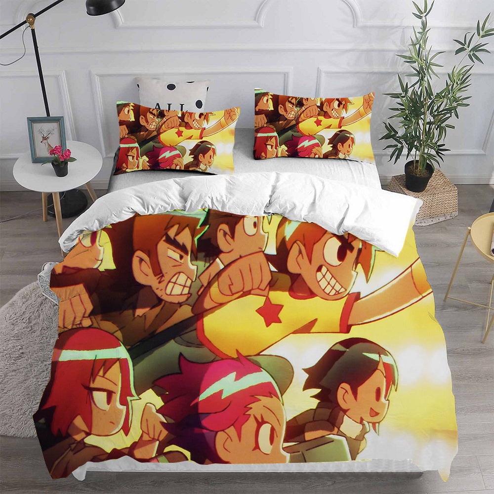 Scott Pilgrim Takes Off Bedding Sets Gift For Birthday, Halloween, Christmas, Thanksgiving