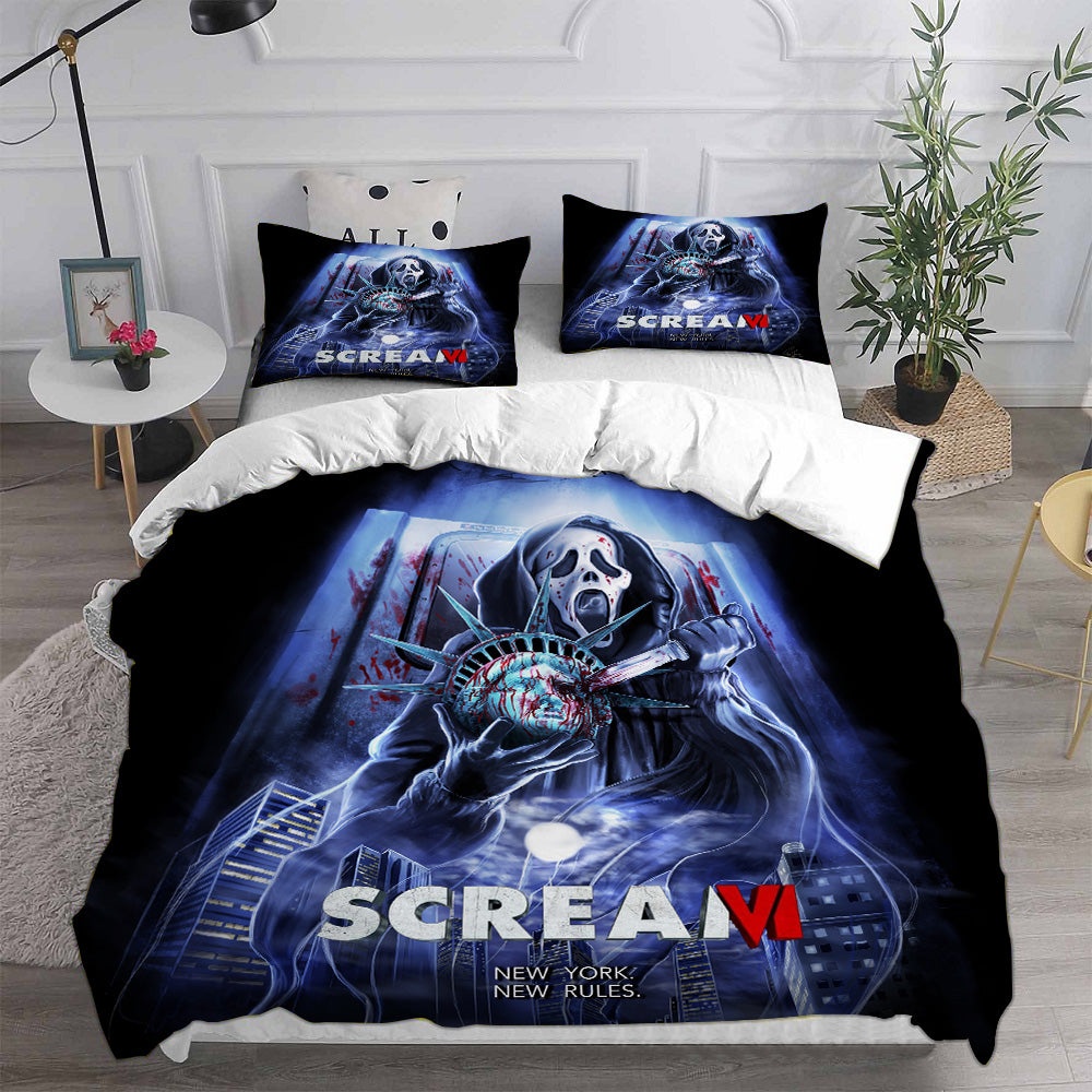 Scream VI Bedding Sets Gift For Birthday, Halloween, Christmas, Thanksgiving