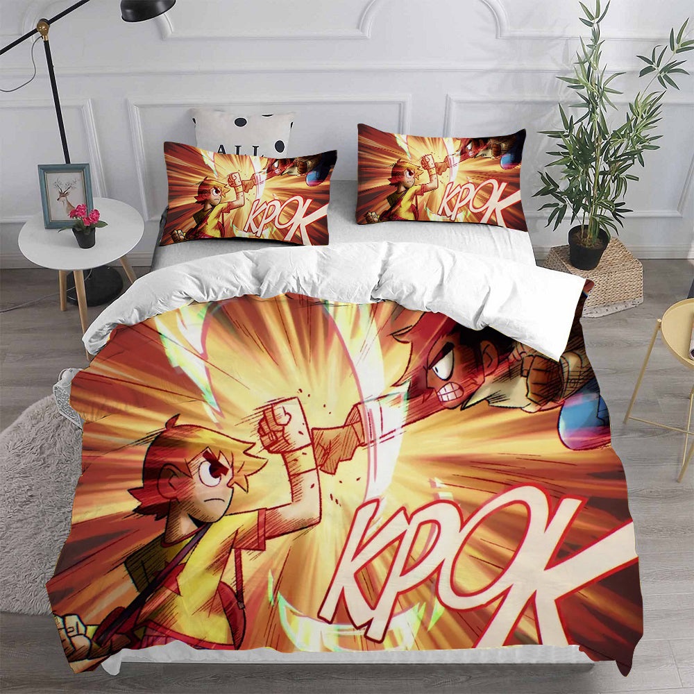Scott Pilgrim Takes Off Bedding Sets Duvet Cover, Flatsheet, Pillowcases For Every Bedroom
